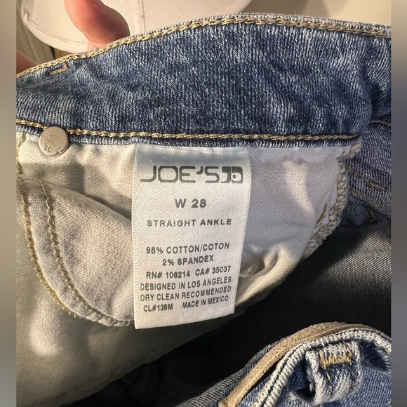 Joes Jeans W28 Straight Ankle Distressed Raw Hem Jeans Women’s Cotton - Picture 4 of 4